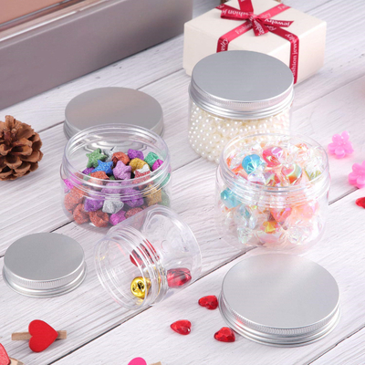 ظروف آرایشی پلاستیکی شفاف 2.13 اینچی 4 اونس با درب و درب ضد نشتی