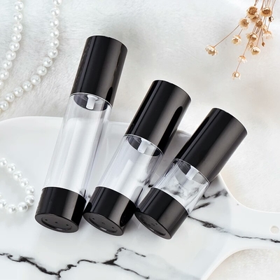 LinDeer Plastic PP بطری های پمپ بدون هوا مشکی لوازم آرایشی و بهداشتی