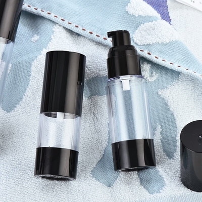 LinDeer Plastic PP بطری های پمپ بدون هوا مشکی لوازم آرایشی و بهداشتی