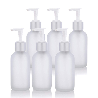 بطری لوسیون پمپ شیشه ای مات 100 میلی لیتری LinDeer White ODM