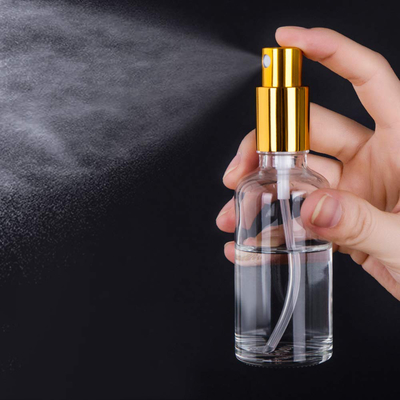 تلگراف پمپ شیشه ای 50 میلی لیتری بطری اسپری ریز آلومینیومی آنودایز شده